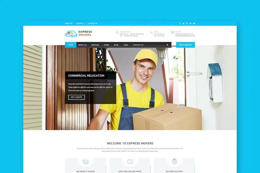 Express Movers – Moving Company HTML Template