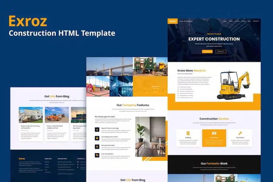 Exroz – Construction HTML Template