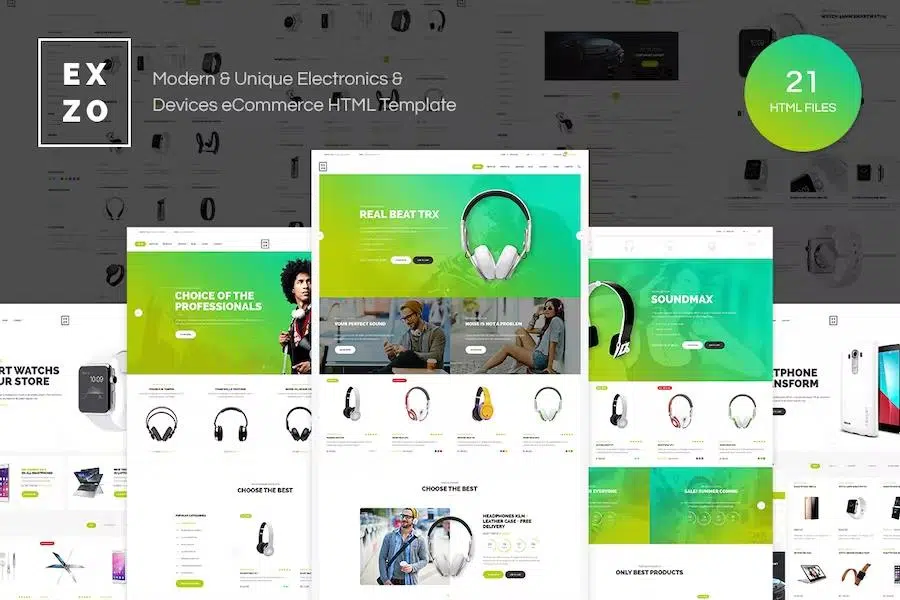 Exzo – Modern & Unique Electronics eCommerce HTML Template