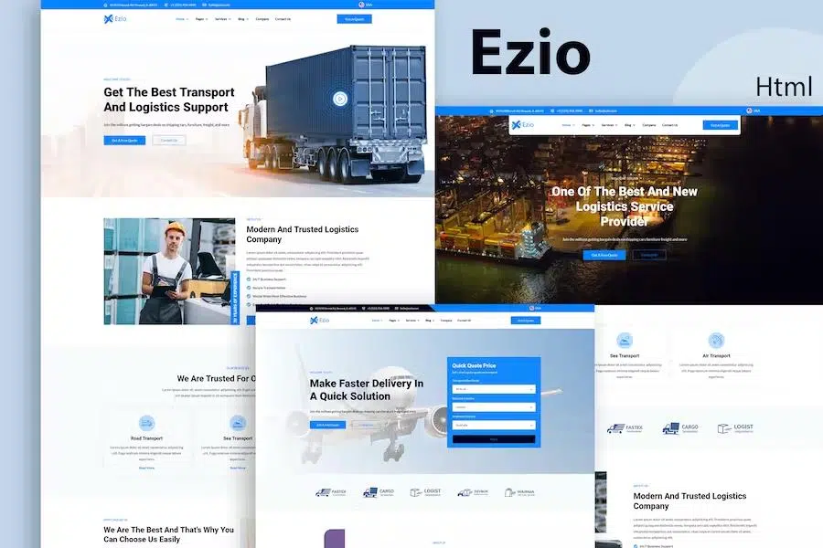 Ezio – Transport & Logistics Company HTML Template