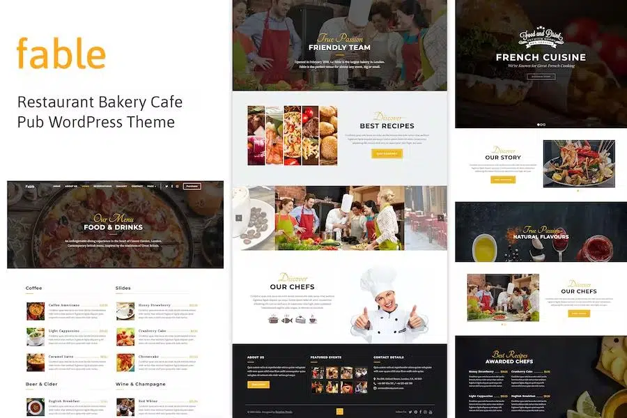 Fable – RestaurantBakery Cafe Pub WordPress Theme