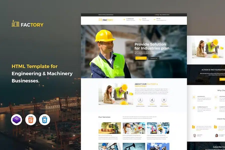 Factory – Industrial Business HTML Template