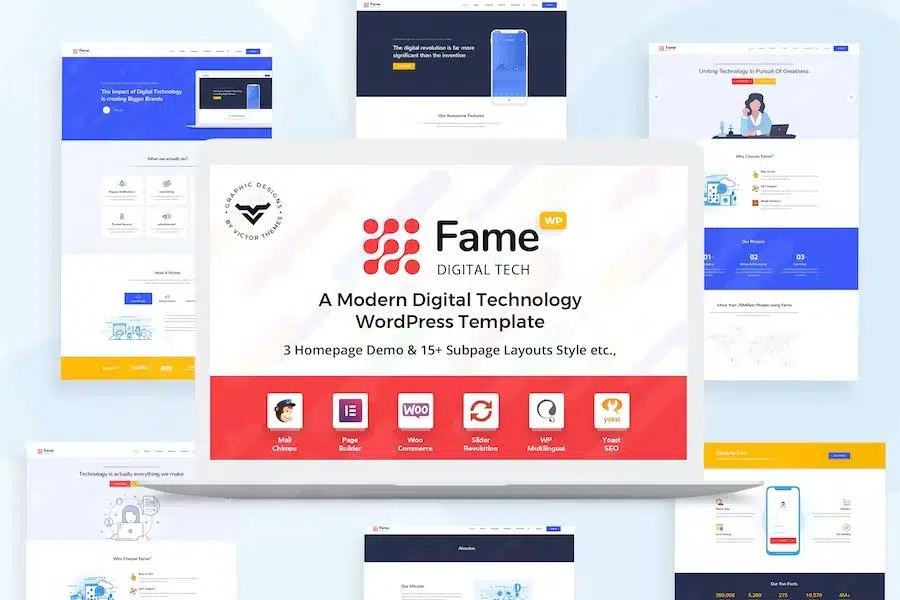 Fame – Digital Technology Service WordPress Theme