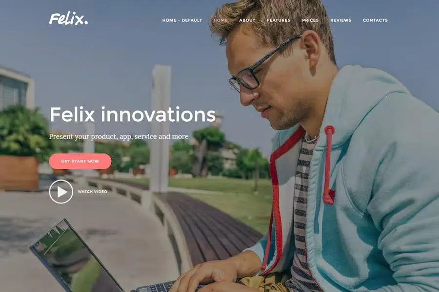 Felix. – Startup Landing Page WordPress Theme