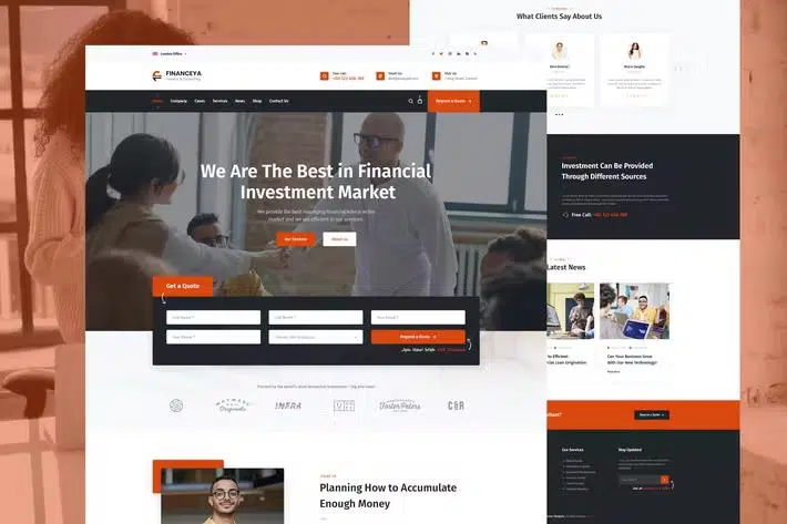 Financeya – Business, Consulting & Accounting HTML5 Responsive Template