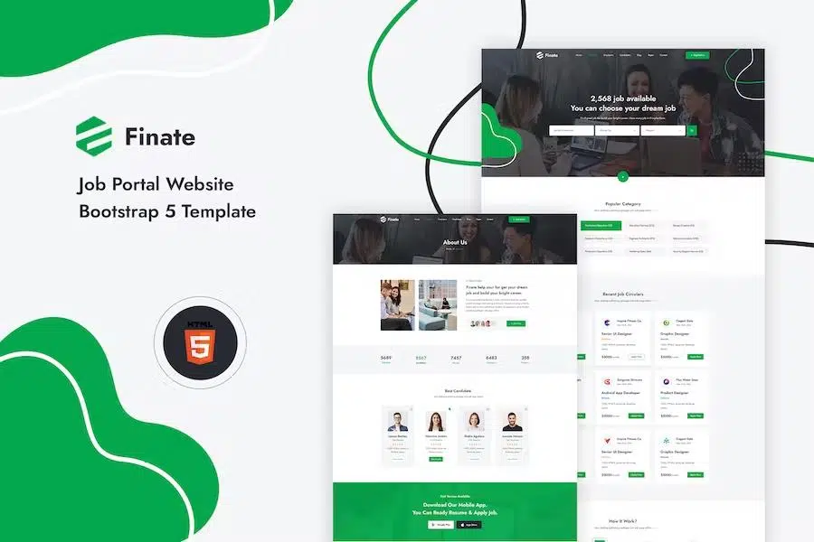 Finate – Job Portal Website Template Using Bootstrap 5