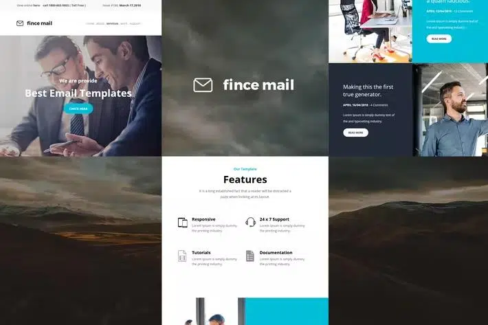 Fince Mail – Responsive E-mail Template + Online Access