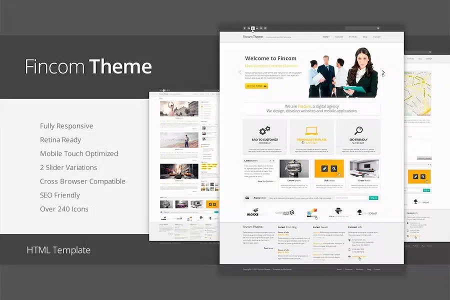 Fincom – Responsive HTML Template