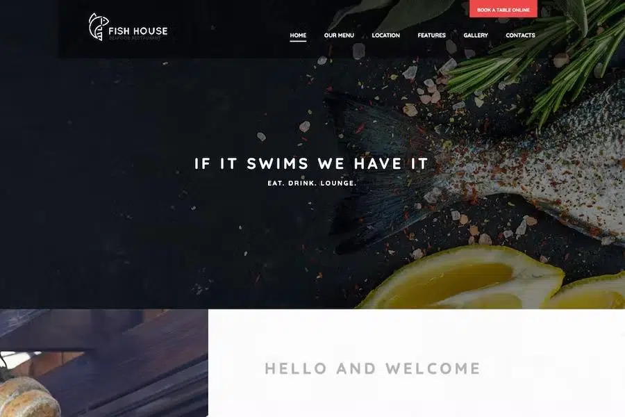 Fish House – A Stylish Seafood Restaurant Cafe Bar WordPress Theme