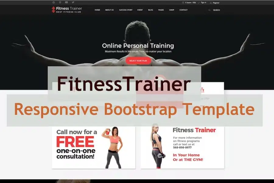 FitnessTrainer – Responsive Bootstrap Template