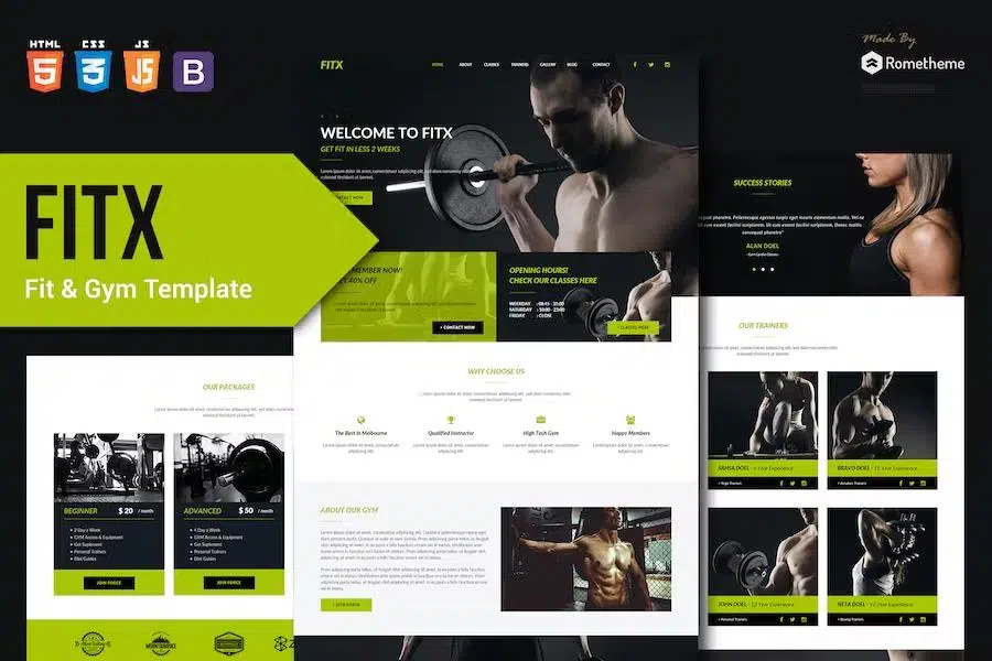 FitX – Fitness & Gym HTML Template