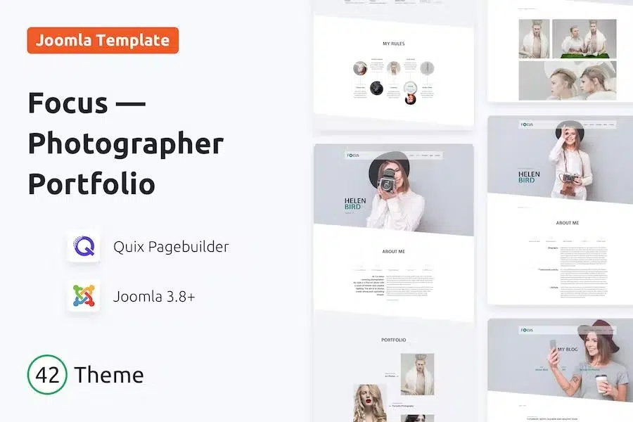 Focus – Photographer portfolio Responsive Joomla Template