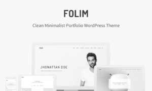 Folim – Clean Minimalist Portfolio WordPress Theme