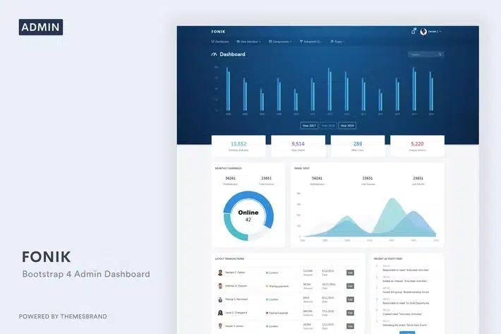 Fonik – Admin & Dashboard Template