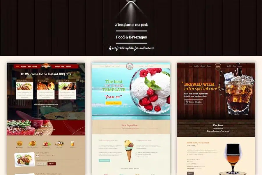 Food & Beverage Company One Page HTML