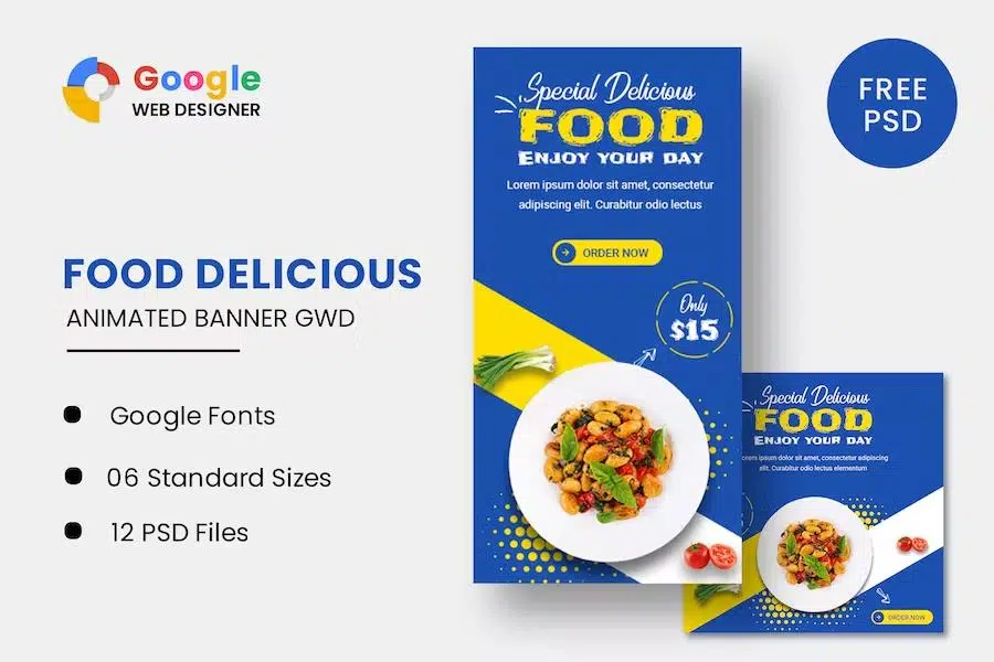 Food Delicious Animated Banner GWD