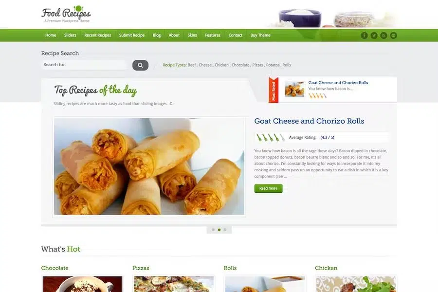 Food Recipes – HTML Template