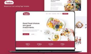 Foodera – Responsive Food Landing Page Template