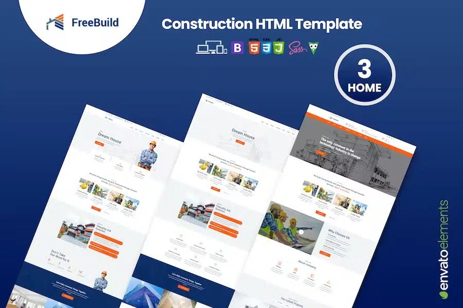 FreeBuild – Construction HTML Template