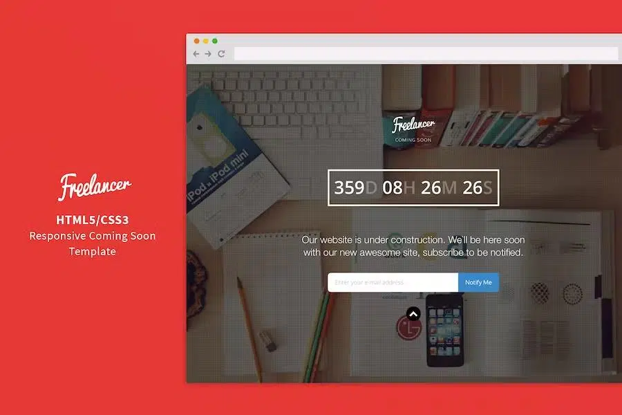 Freelancer – Responsive Coming Soon Template