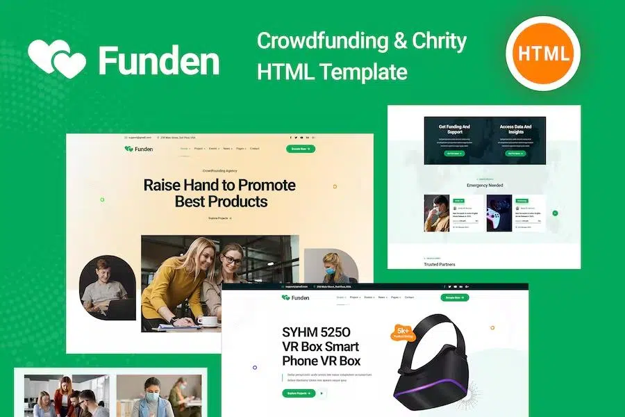 Funden – Crowdfunding & Charity HTML5 Template