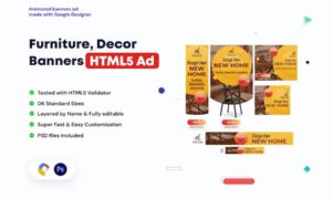 Furniture, Decor Banners HTML5 Ad