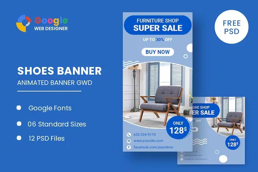 Furniture Sale HTML5 Banner Ads GWD