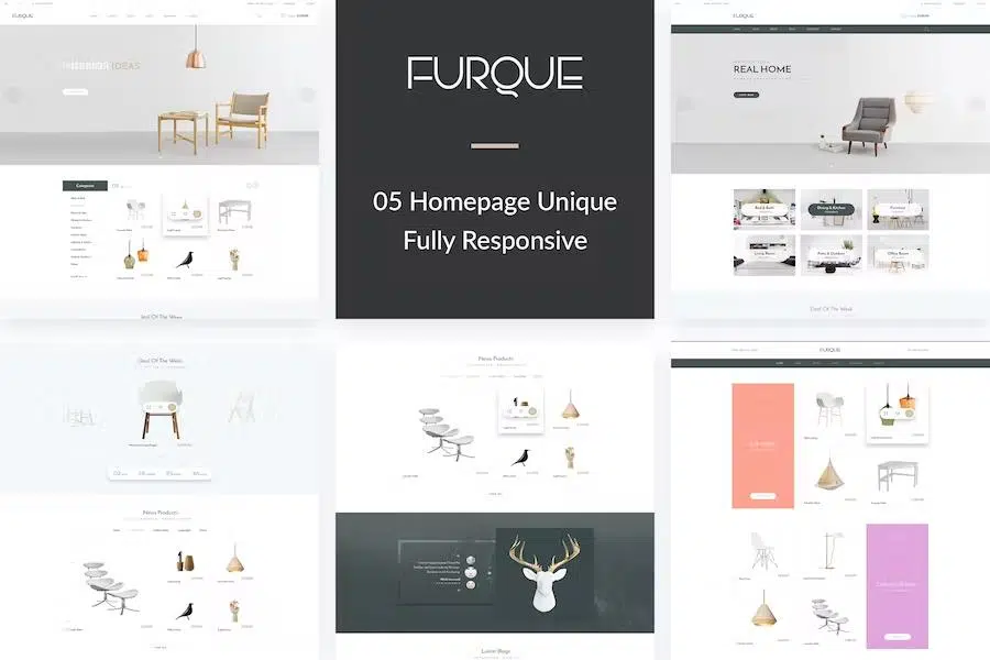 FURQUE – Creative Multiconcept Furniture Store PSD Template