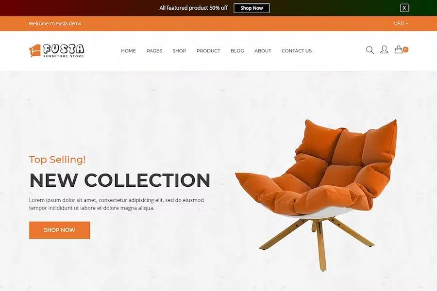 Fusta – Furniture Shopify Theme