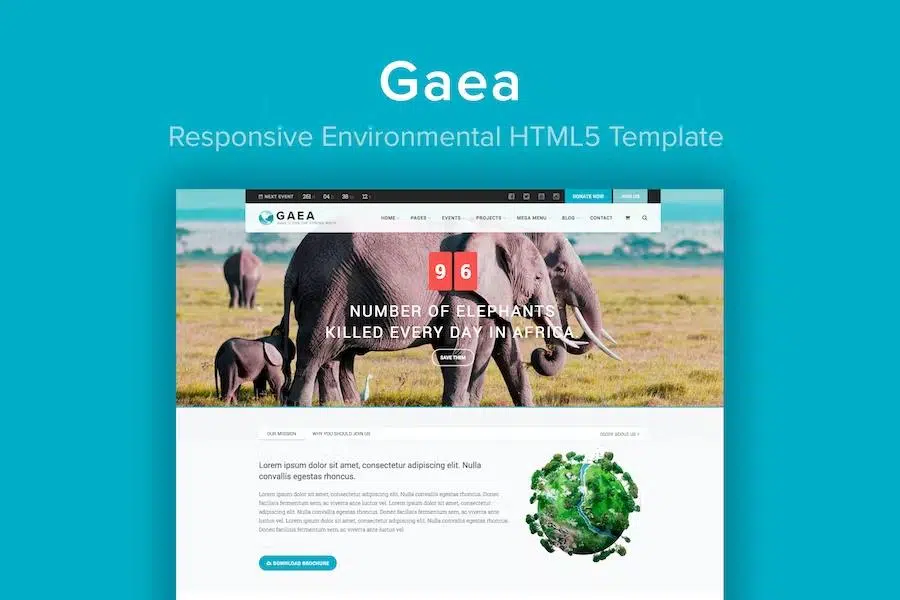 GAEA – Responsive Environmental HTML5 Template