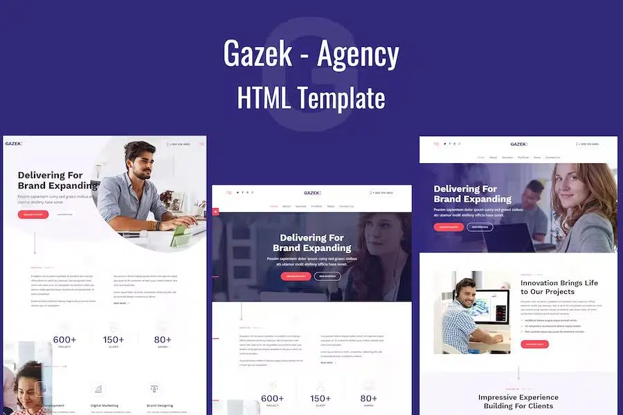 Gazek – Agency Portfolio HTML Template