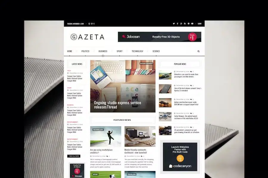 Gazeta 2 – Responsive News HTML Template