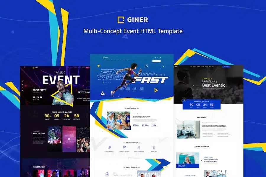 Giner – Multi-Concept Event HTML Template