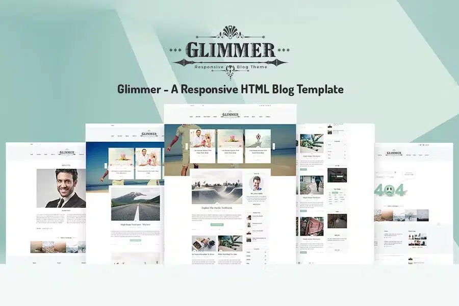 Glimmer – A Responsive HTML Blog Theme