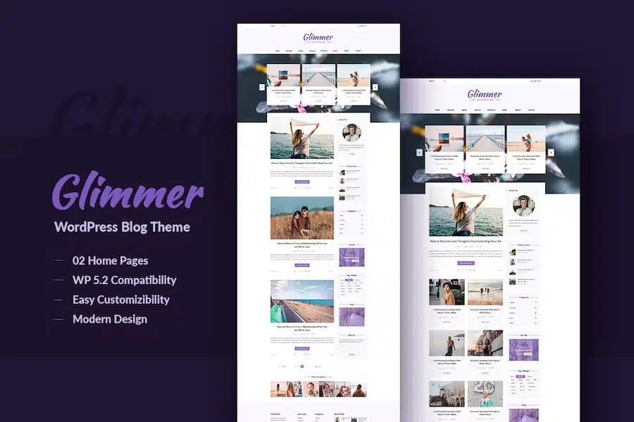 Glimmer – A Responsive WordPress Blog Theme