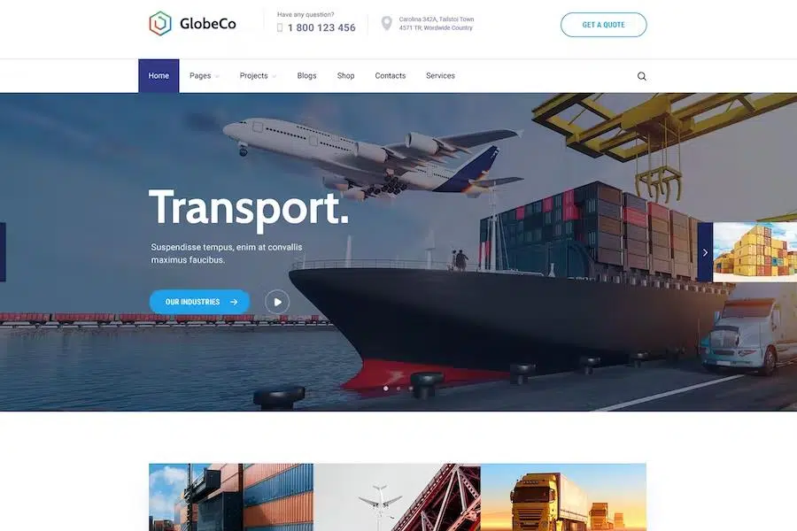 GlobeCo – Transportation & Logistics WordPress Theme