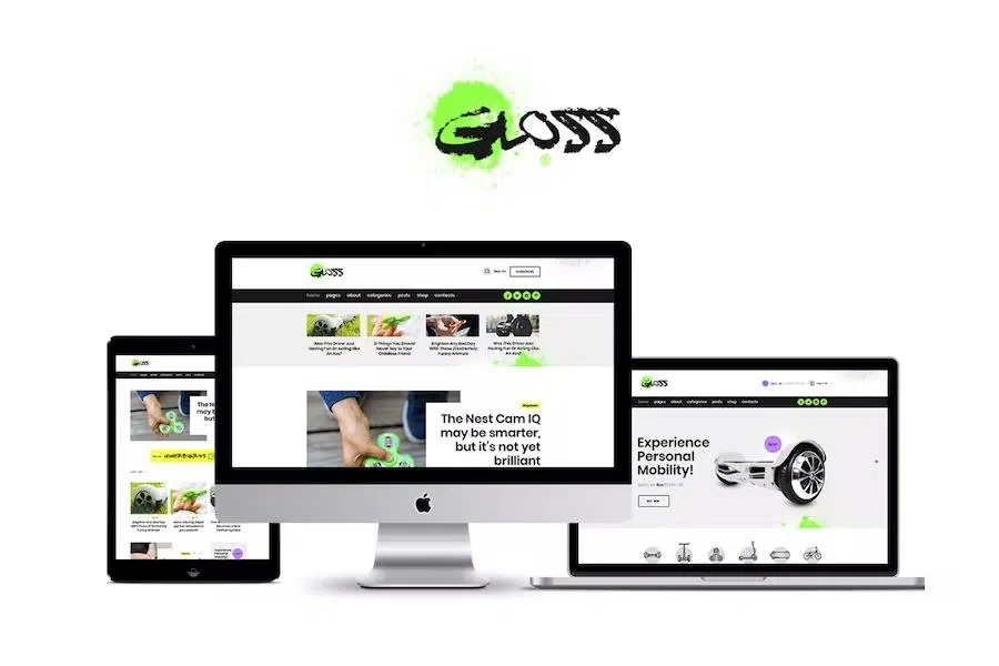 Gloss – Viral News Magazine WordPress Blog Theme + Shop