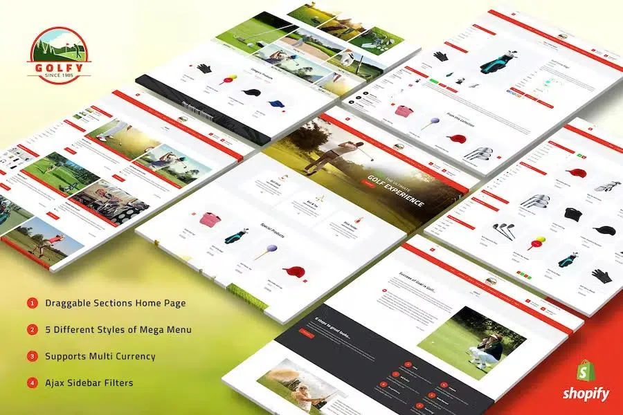 Golf – Sports Store, Game Shopify Theme