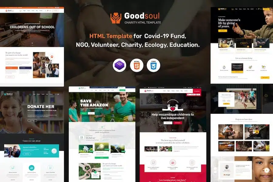 GoodSoul – Coronavirus Fundraising HTML Template