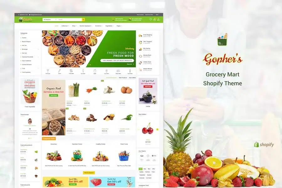 Gopher – Grocery Store Shopify Theme