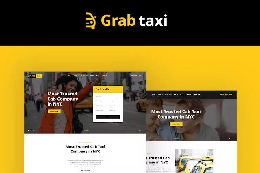 Grab Taxi – Online Cab Service WordPress Theme