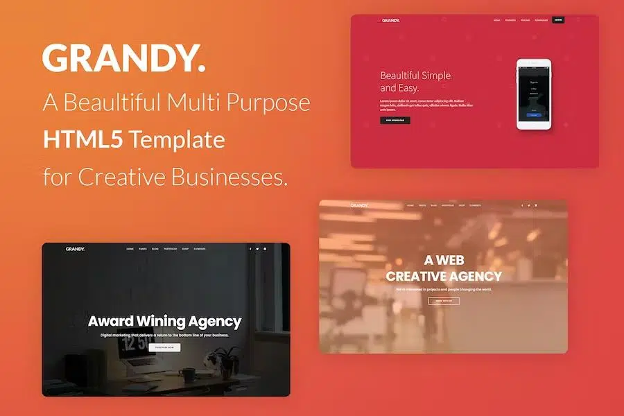 Grandy – Creative Multi Purpose Big HTML5 Template