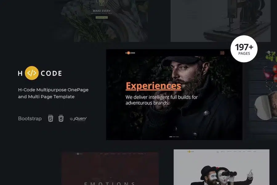 H-Code Multipurpose OnePage & Multi Page Template