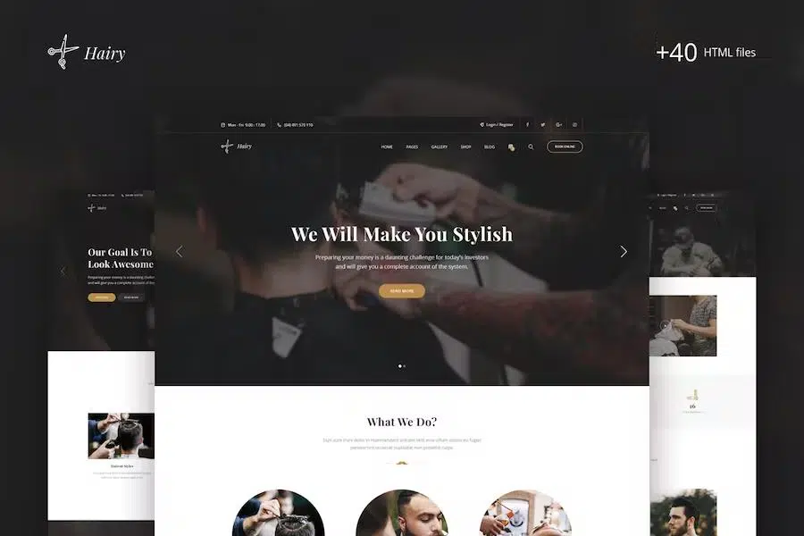 Hairy – Barbershop & Hair Salon HTML Template