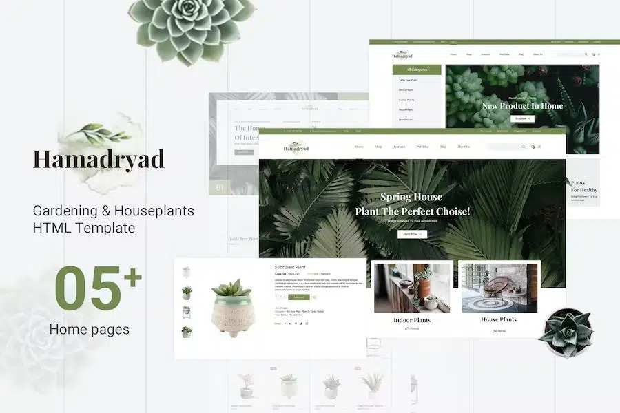 Hamadryad – Gardening & Houseplants HTML Template