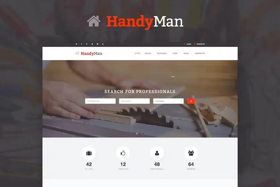 Handyman – Job Board HTML Template