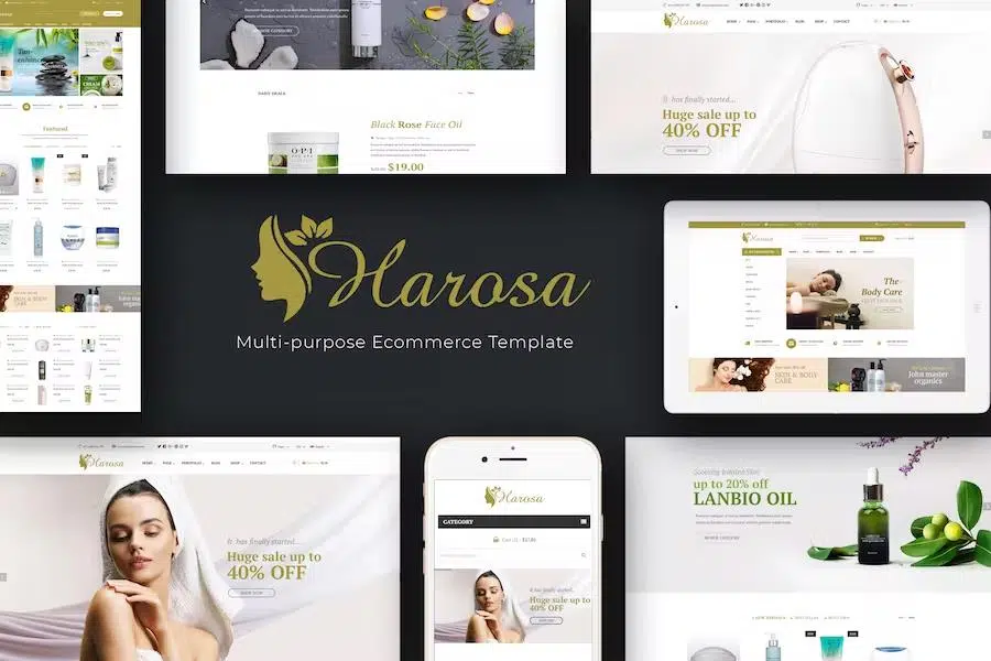 Harosa – Cosmetics and Beauty Magento Theme Latest Version