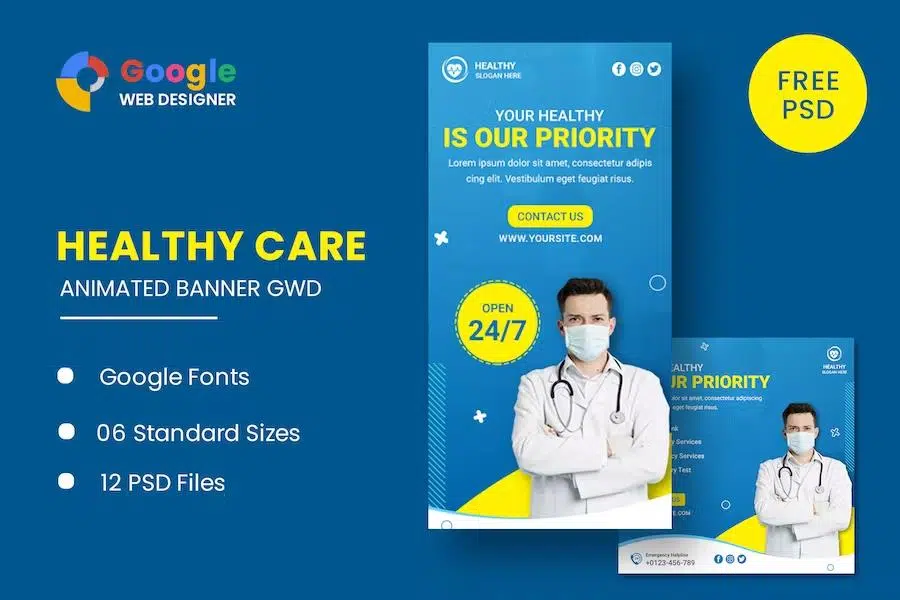 Healthy Care Animated Banner GWD