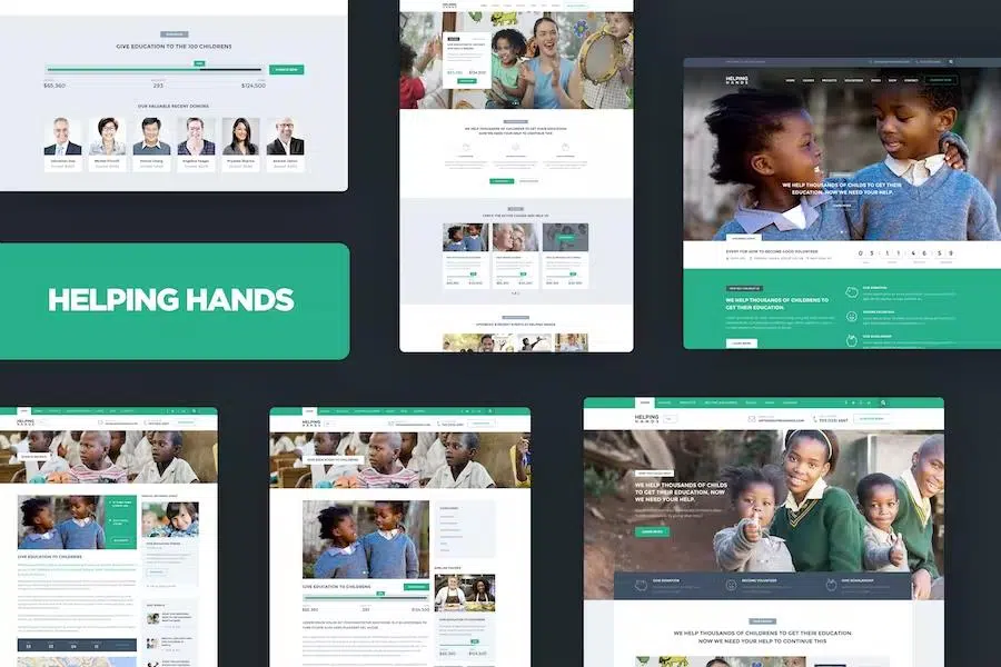 Helping Hands – Charity NonProfit Fund Raising HTML Template