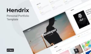 Hendrix – Personal Portfolio HTML Template